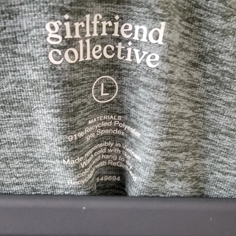 Girlfriend Collective ReSet Wrap Romper Silver Pine Size Large - Picture 6 of 6